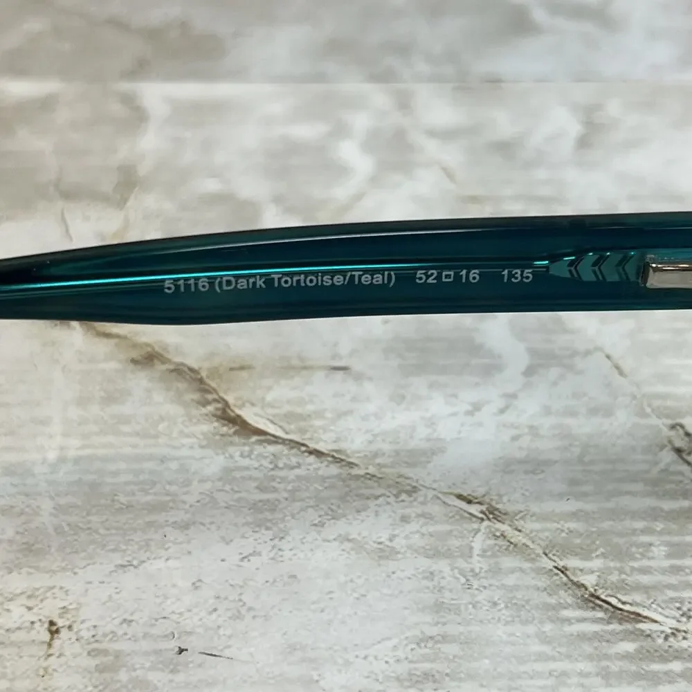 Coach Eyeglasses HC 6040 Brooklyn Dark Tortoise Teal 52-16-135 FRAMES ONLY